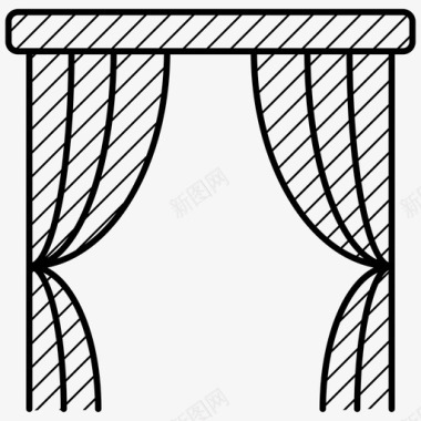 窗帘家具图标图标