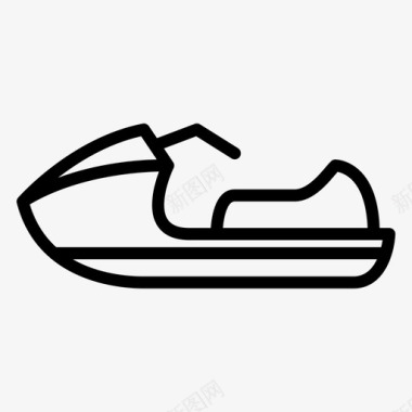 摩托艇快艇运动图标图标