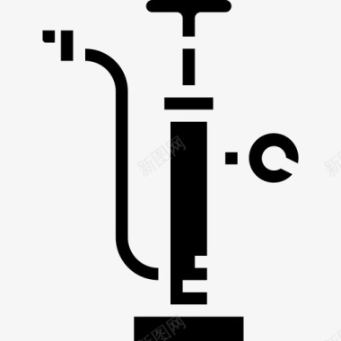 自行车脚踏板泵送空气21号自行车固体图标图标