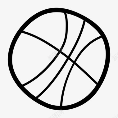 篮球涂鸦图标图标