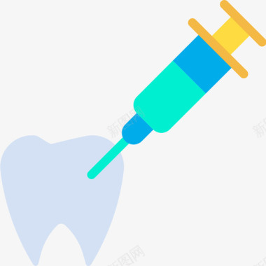 注射器牙科14扁平图标图标