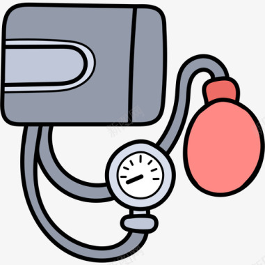 血压计医疗器械17彩色图标图标