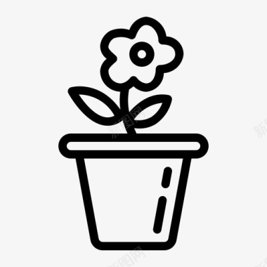 茉莉花花植物图标图标