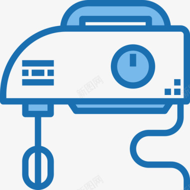 家用电器素材搅拌机家用电器16蓝色图标图标