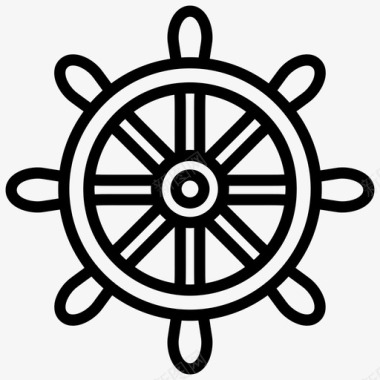 船舵舵船轮图标图标