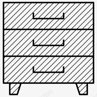 抽屉把手抽屉家具图标图标