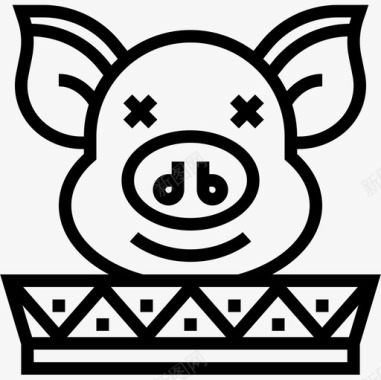猪农历新年27直系图标图标