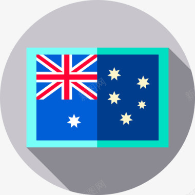 澳大利亚澳大利亚国旗澳大利亚日平展图标图标