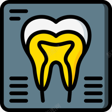 X光牙科学8线颜色图标图标