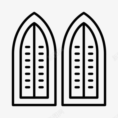 天主教教堂教堂窗户建筑房子图标图标