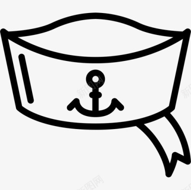 水手帽图标图标