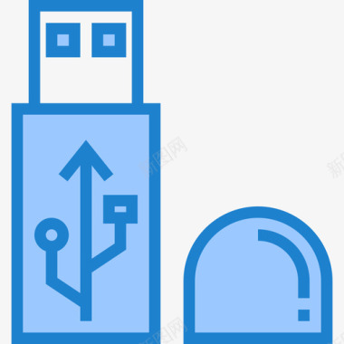 蓝色标志图案闪存驱动器办公供应商6蓝色图标图标
