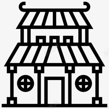 中国铁道建筑神龛建筑中国图标图标