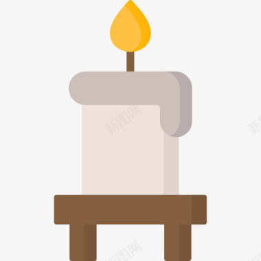 蜡烛蜡烛精神的13平的图标图标
