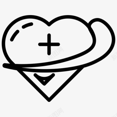 心电图心脏病学符号心脏标志心脏符号图标图标