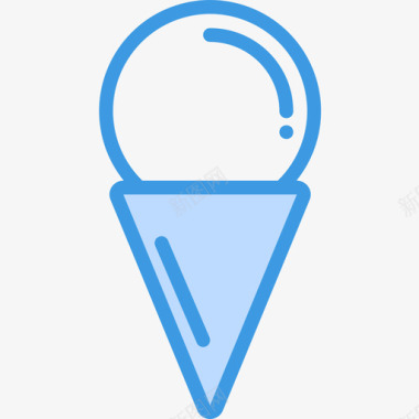 冰淇淋节日5蓝色图标图标