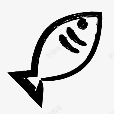 手绘健身图片鱼健身食品图标图标