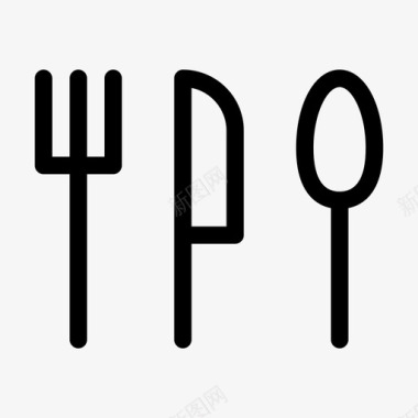 工具和用具厨房用具咖啡馆菜图标图标