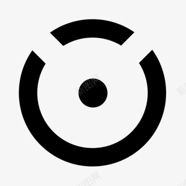向左旋转切割圆瞄准缓冲图标图标