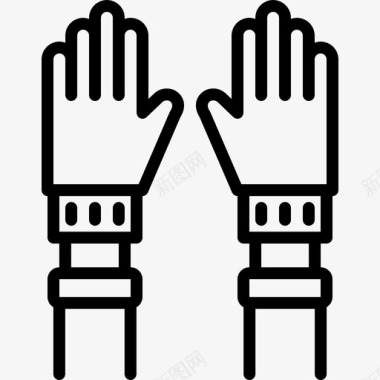 橡胶手套清洁手图标图标