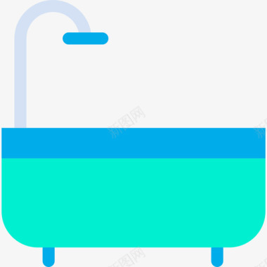 浴缸器具5扁平图标图标