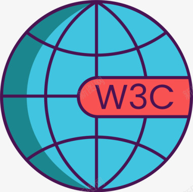 技术素材W3c技术69线性颜色图标图标