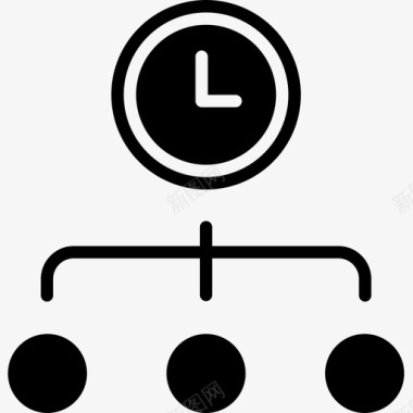 时间图表时间管理47实心图标图标