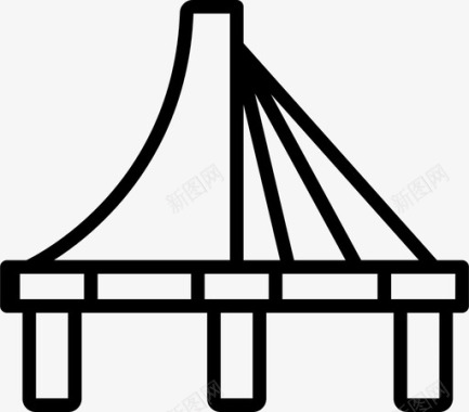 城市路道桥梁桥梁城市元素立交桥图标图标