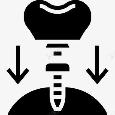 牙种植体牙22字形图标图标