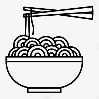 面条面条碗瓷器图标图标
