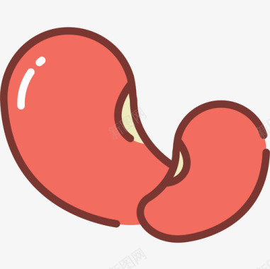 豆类豆类纯素2原色图标图标