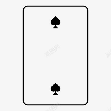 2黑桃牌扑克图标图标