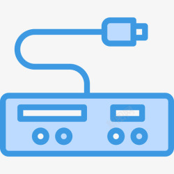 蓝色读卡器读卡器计算机硬件12蓝色图标高清图片