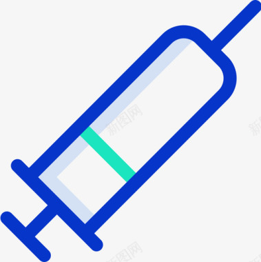 基本的注射器基本图标轮廓颜色图标