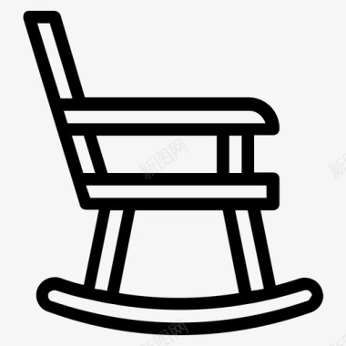 摇椅家具内饰图标图标