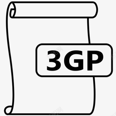 真正的媒体文件3gp3gp文件3gpp图标图标