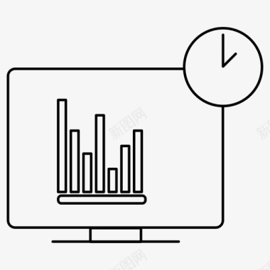 分析矢量图分析监控演示图标图标