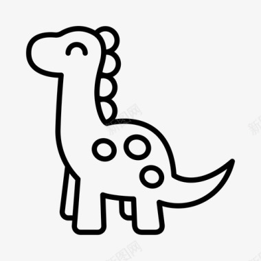 蜥脚类恐龙侏罗纪图标图标