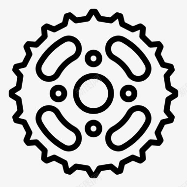 齿轮自行车链条图标图标