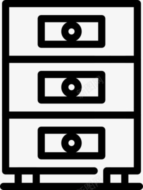 单元门牌抽屉抽屉单元家具图标图标
