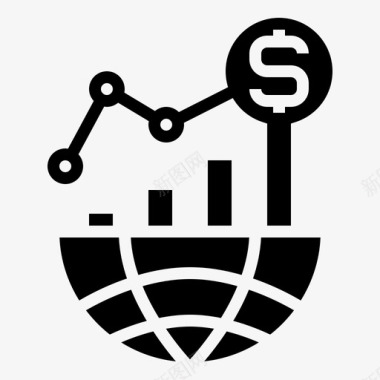 金融标题商业动机金融全球图标图标