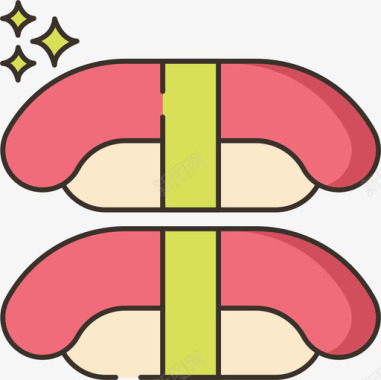 寿司宣传寿司食品饮料6原色图标图标