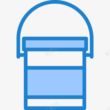 蓝色图标油漆桶91号结构蓝色图标图标
