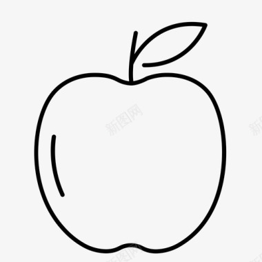 健康营养苹果水果图标图标