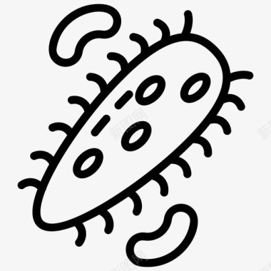 变形虫细菌变形虫疾病图标图标