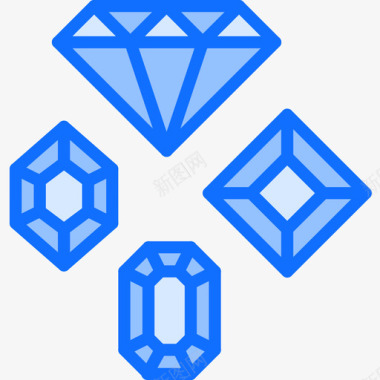宝石珠宝17蓝色图标图标