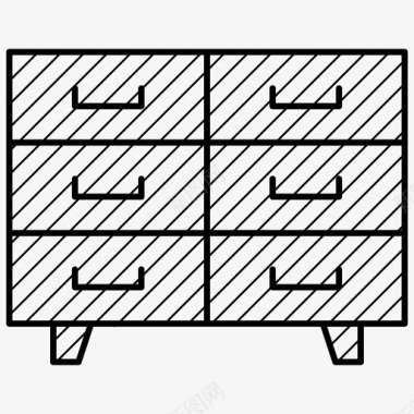 自由空间家具抽屉家具图标图标