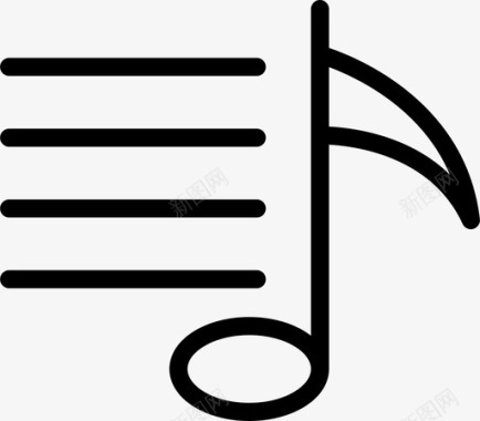 音乐旋律音符图标图标