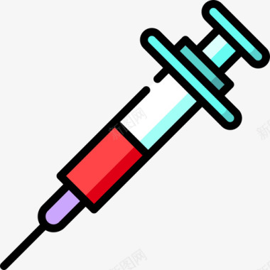 医疗注射器注射器医疗器械19线性颜色图标图标