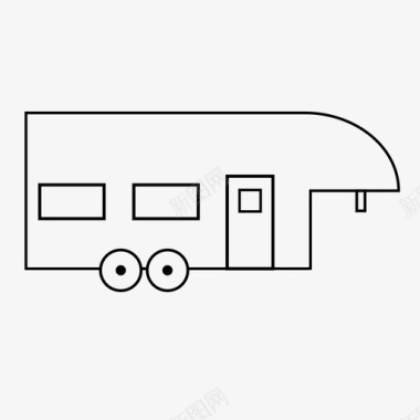拖车野营第五轮图标图标